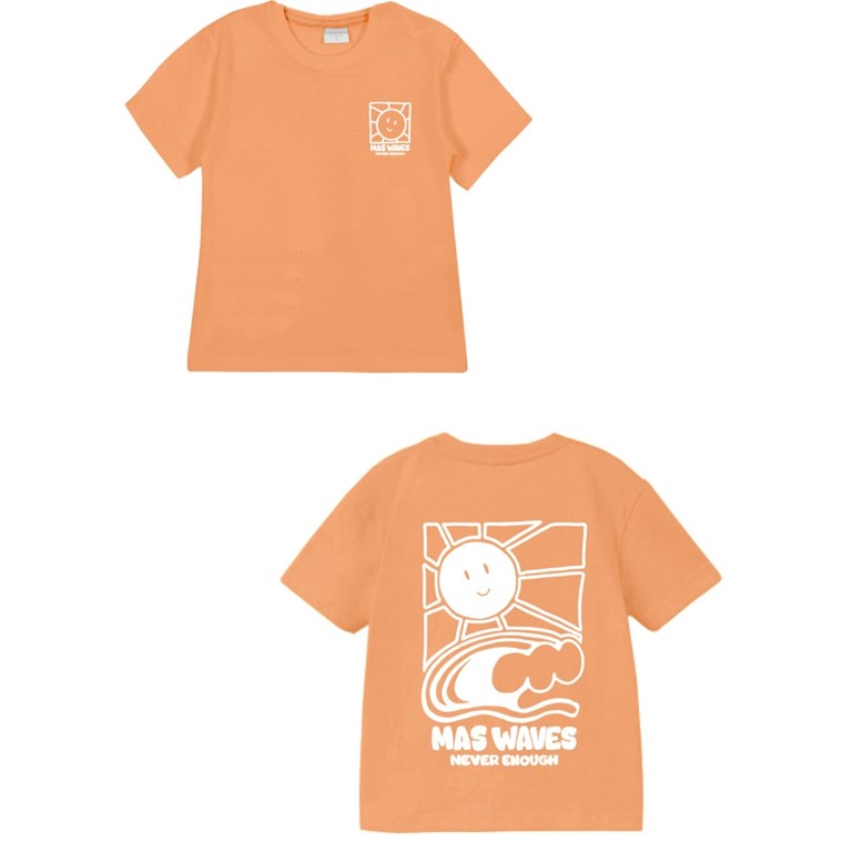 Remera bebe varon con estampa frente y espalda mas waves gepetto
