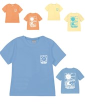 Remera bebe varon con estampa frente y espalda mas waves gepetto