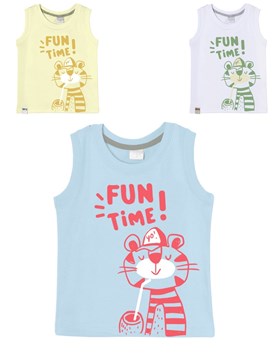 Musculosa bebe varon con estampa full fun time gepetto