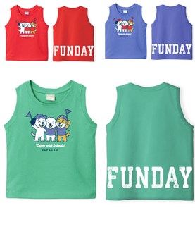 Musculosa bebe varon con estampa frente y espalda funday gepetto