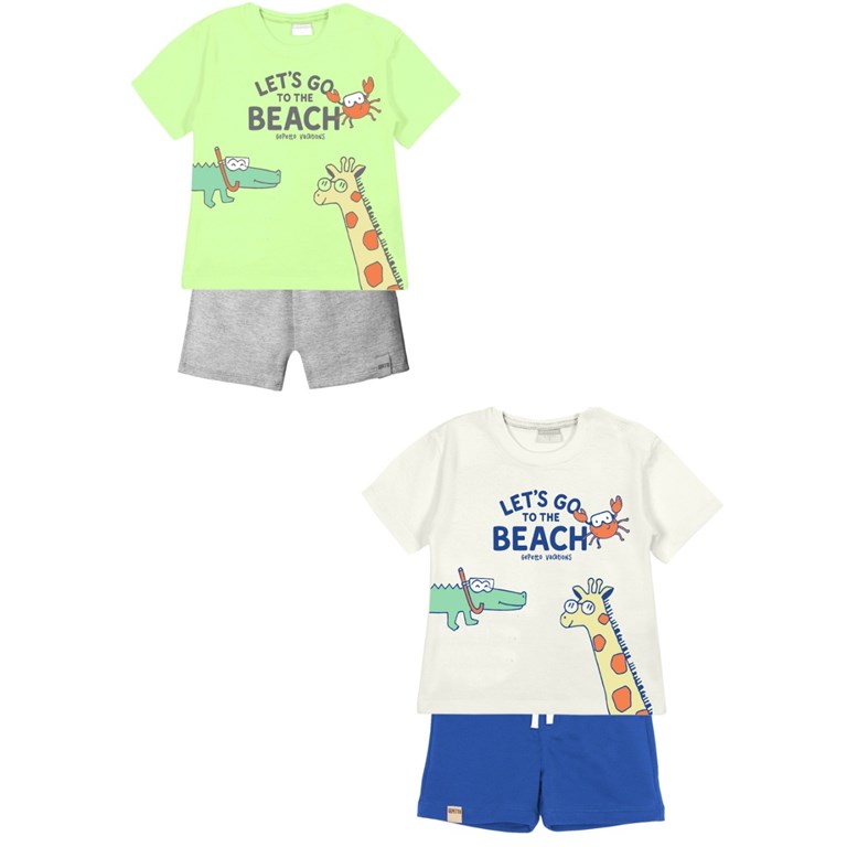 Conjunto de bebe varon con estampa full beach gepetto