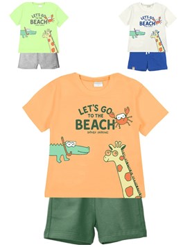 Conjunto de bebe varon con estampa full beach gepetto
