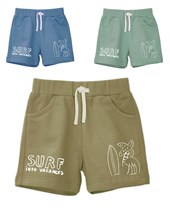 Bermuda bebe varón rústico c/estampas 'surf'. gepetto