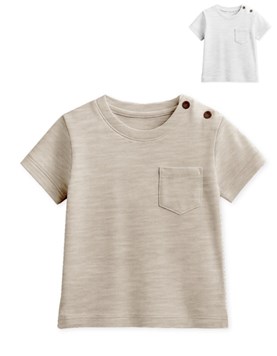 Remera de bebe varon flame con bolsillos lisa.Gepetto