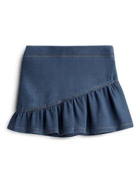 Pollera junior nena jean super elastizado c/frunce. gepetto