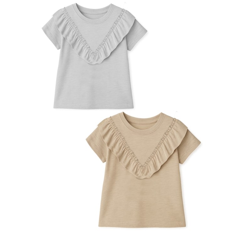 Remera junior nena flamé c/ volado. gepetto