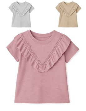 Remera junior nena flamé c/ volado. gepetto