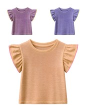 Remera junior nena jaspeada c/manga 'mariposa'. gepetto