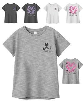 Remera junior nena oversize c/estampa frente y espalda 'friends'. gepetto