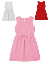 Vestido junior nena 'bambula' c/recorte y moño. gepetto