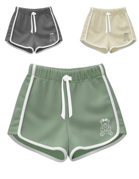 Short junior nena rústico combinado y c/estampa logo 'osito'. gepetto