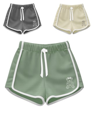 Short junior nena rústico combinado y c/estampa logo 'osito'. gepetto