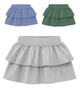 Pollera junior nena jersey c/volados. gepetto