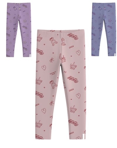 Leggin junior nena larga estampada 'xoxo'. gepetto