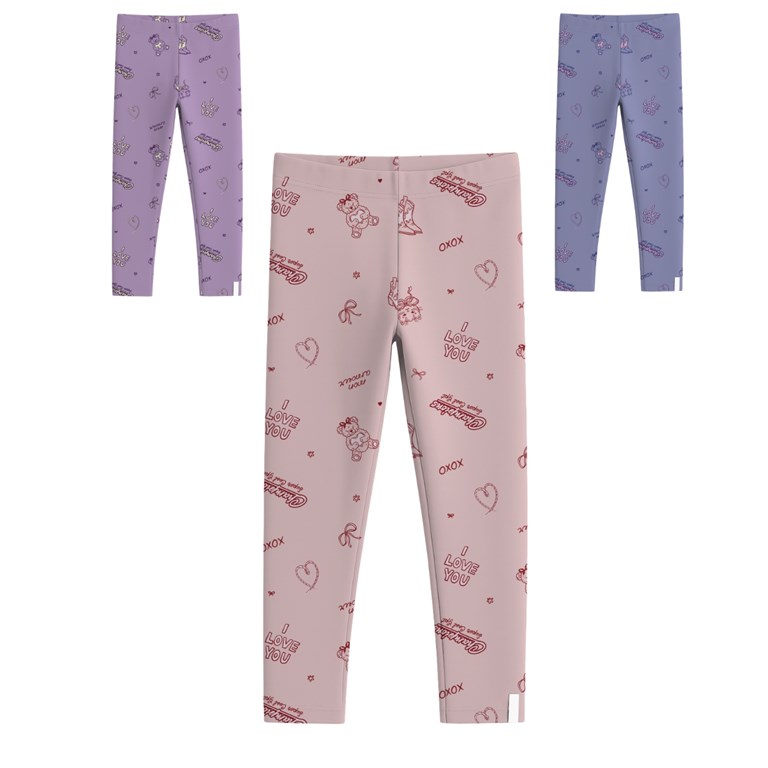 Leggin junior nena larga estampada 'xoxo'. gepetto