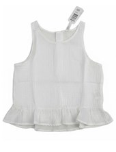 Musculosa de nena con volado en algodon.Gepetto