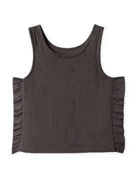 Musculosa de nena en bambula con volados.Gepetto