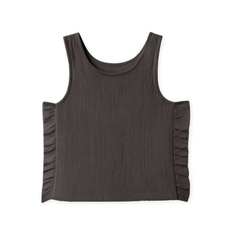 Musculosa de nena en bambula con volados.Gepetto