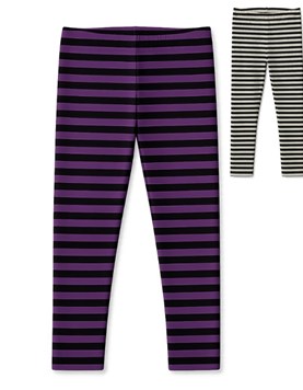 Calza larga rayada en blanco con negro para nena.Gepetto