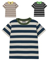Remera junior varón rayada c/etiqueta bordada. gepetto