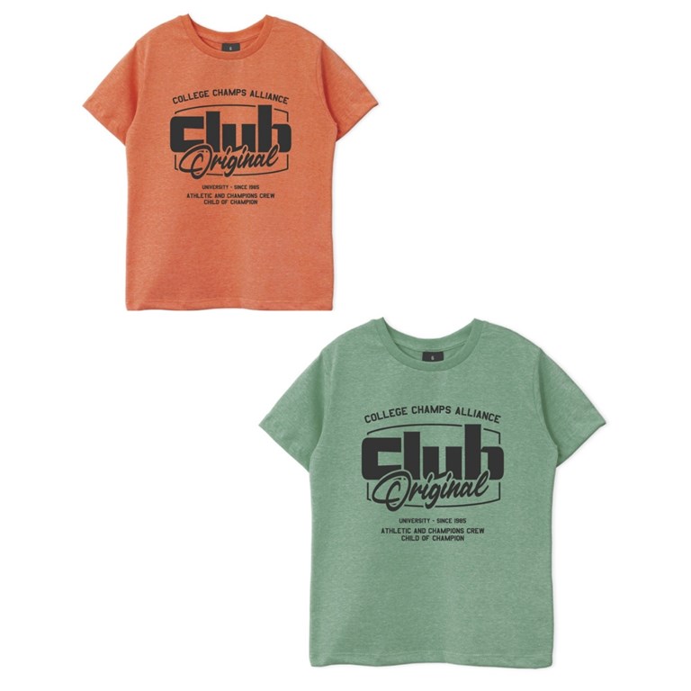 Remera jr varón jaspeada c/estampa 'club original' gepetto
