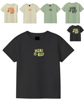 Remera junior varón c/estampa frente y espalda 'make it rad'. gepetto