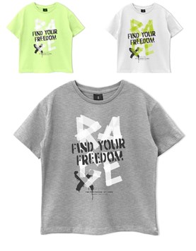 Remera junior varón oversize c/estampa 'find your freedom'. gepetto