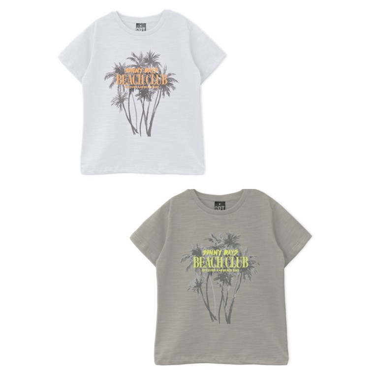 Remera junior varón flamé oversize c/estampa 'beach club'. gepetto