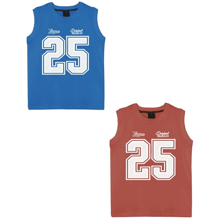 Musculosa jr varón c/estampa full '25'. gepetto
