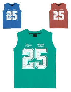 Musculosa jr varón c/estampa full '25'. gepetto