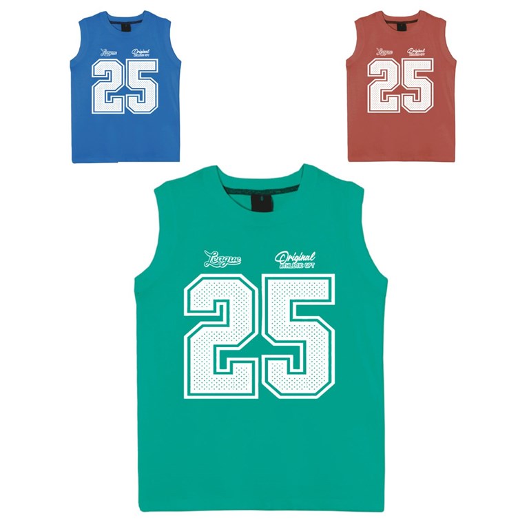 Musculosa jr varón c/estampa full '25'. gepetto