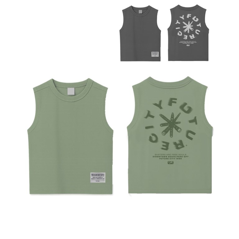 Musculosa junior varón c/estampa espalda 'future'. gepetto