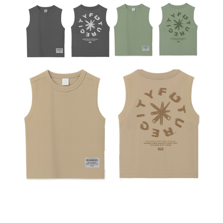 Musculosa junior varón c/estampa espalda 'future'. gepetto