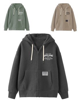 Campera junior varón rústico oversize c/logo y etiqueta. gepetto