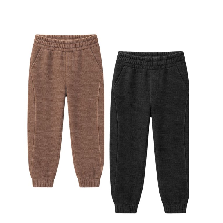 Jogger junior varón 'baggy' rústico piqué con etiqueta bordada. gepetto