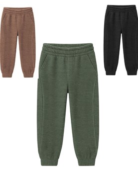 Jogger junior varón 'baggy' rústico piqué con etiqueta bordada. gepetto