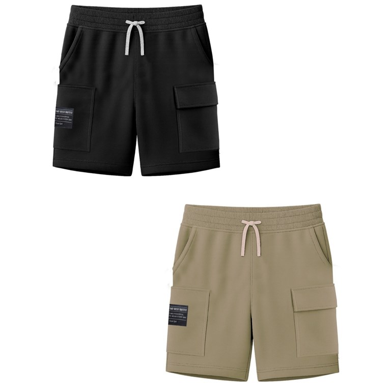 Bermuda junior varón rústico cargo y etiqueta bordada. gepetto