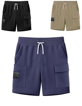 Bermuda junior varón rústico cargo y etiqueta bordada. gepetto