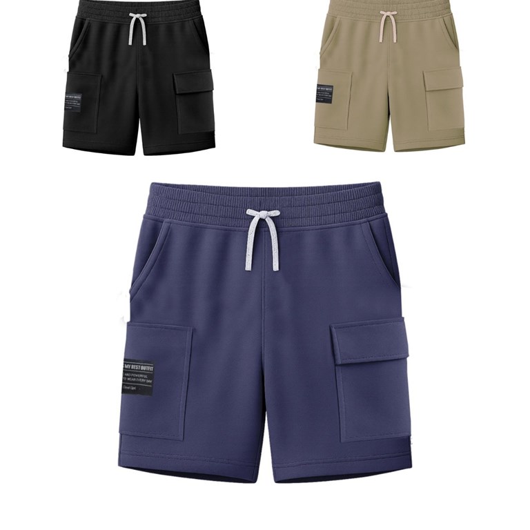 Bermuda junior varón rústico cargo y etiqueta bordada. gepetto