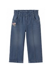 Jean beba nena recto con alforza y bordado.Gepetto