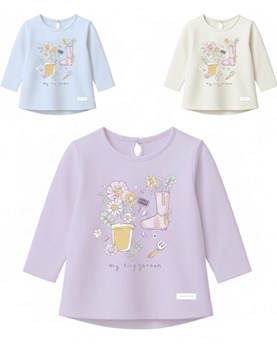 Remera beba nena c/estampa jardincito.Gepetto