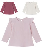 Remera beba nena bambula c/voladitos.Gepetto