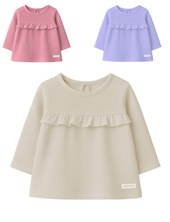 Remera beba nena plumetí con voladitos.Gepetto