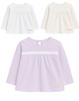 Remera beba nena c/puntillita.Gepetto