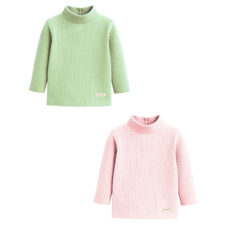 Media polera interlock canalé.Gepetto