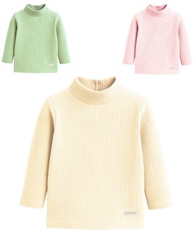 Media polera interlock canalé.Gepetto