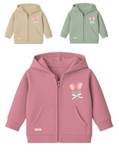 Campera beba nena con estampa y moñito.Gepetto