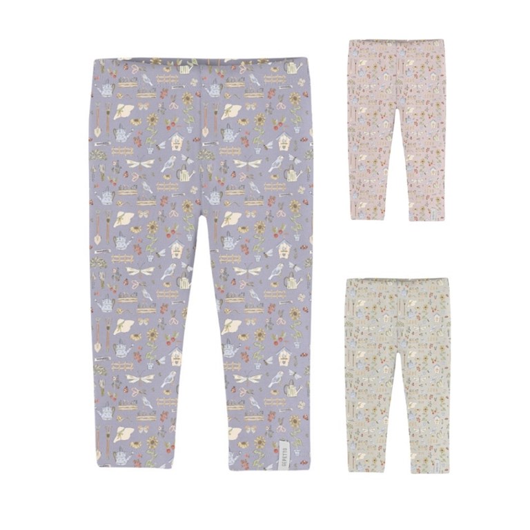 Leggin beba nena térmico estampado jardincito.Gepetto