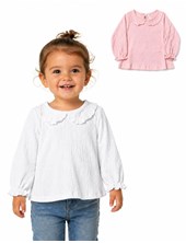 Remera bb nena bambula con cuellito baby. Gepetto