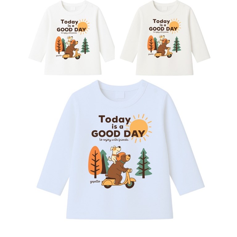 Remera bebe varón c/estampa good day.Gepetto 